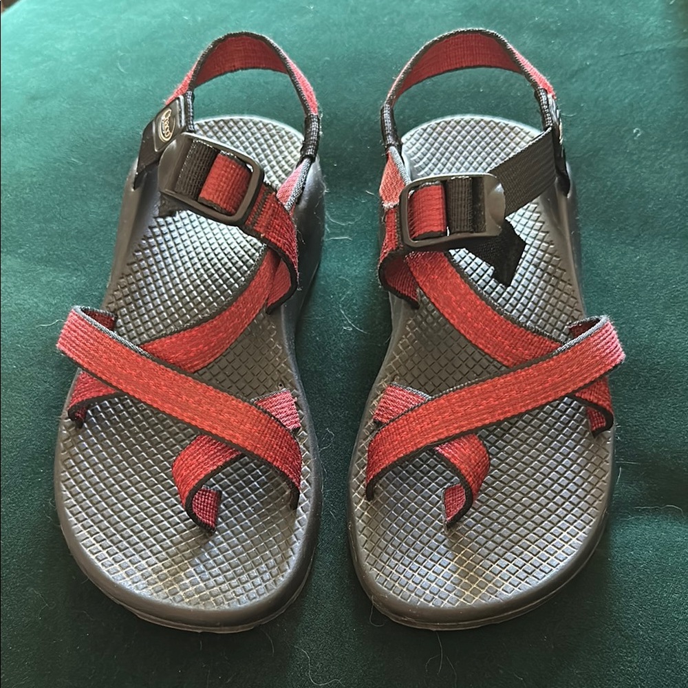 Chaco Red and Black Sandals